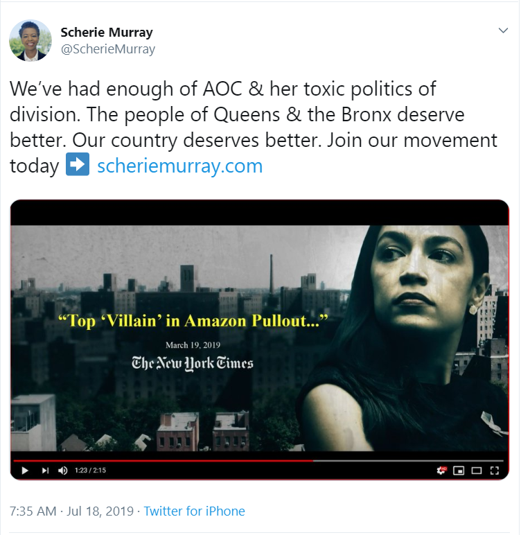 sherie murray blames aoc for amazon loss in NY
